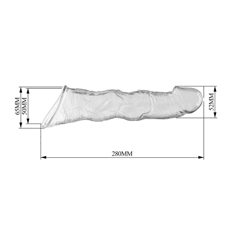 Pretty Love - Manchon D'Extension Pénienne Ajustable 28 Cm Ø 4,5 Cm Transparent - Image 7