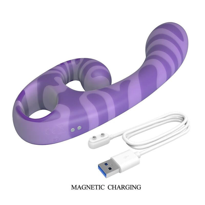 Pretty Love - Vibrateur Double Embout Avec Poignée 19 Cm Ø 3,5 Cm Violet - Image 9