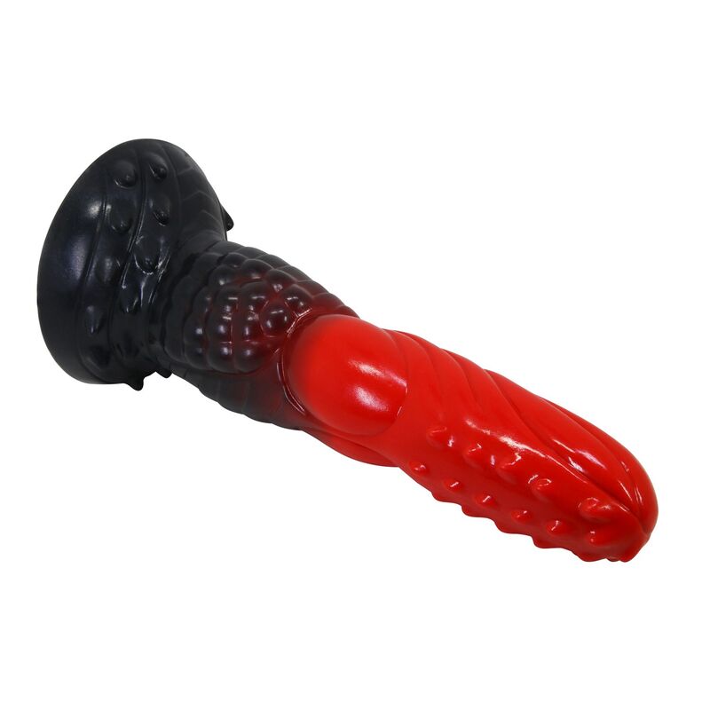 Power Monsters - Godemiché Fantaisie Dragon De Feu Avec Ventouse 24,5 Cm Ø 5,8 Cm Rouge Et Noir - Image 7