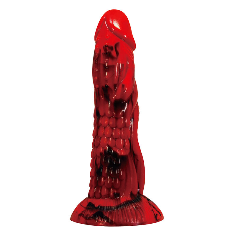 Power Monsters - Godemiché Minotaure Fantasy Avec Ventouse 21 Cm Ø 5 Cm Rouge Et Noir - Image 3