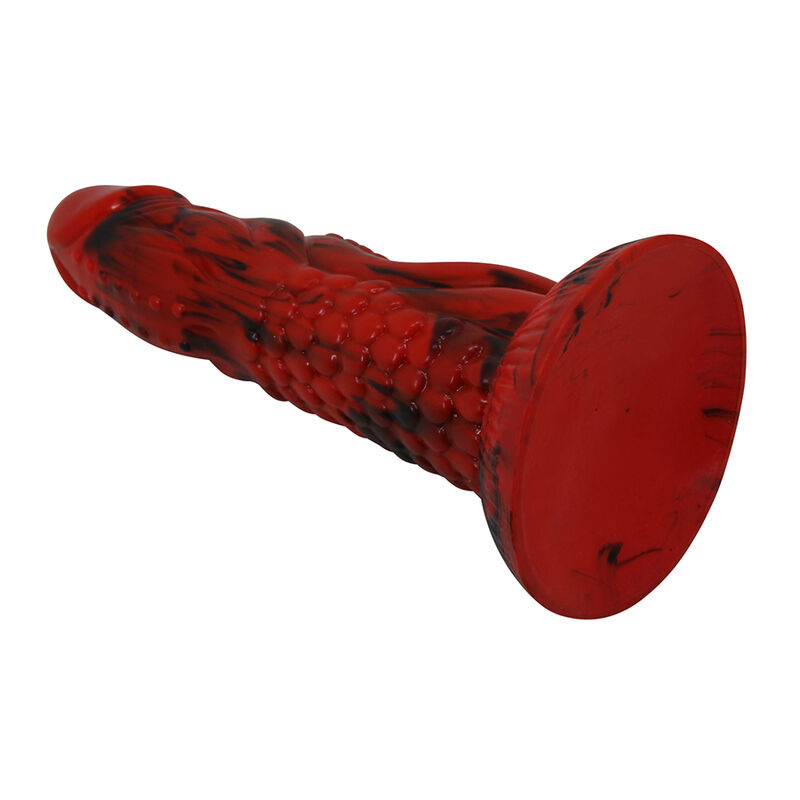 Power Monsters - Godemiché Minotaure Fantasy Avec Ventouse 21 Cm Ø 5 Cm Rouge Et Noir - Image 4