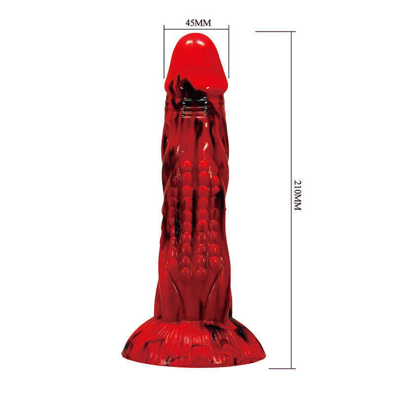 Power Monsters - Godemiché Minotaure Fantasy Avec Ventouse 21 Cm Ø 5 Cm Rouge Et Noir - Image 6