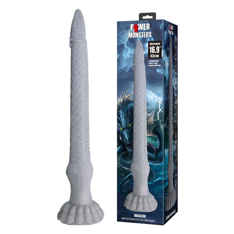 Power Monsters - Godemichet En Silicone Basilisk Fantasy 43 Cm Ø 5 Cm - Image 9