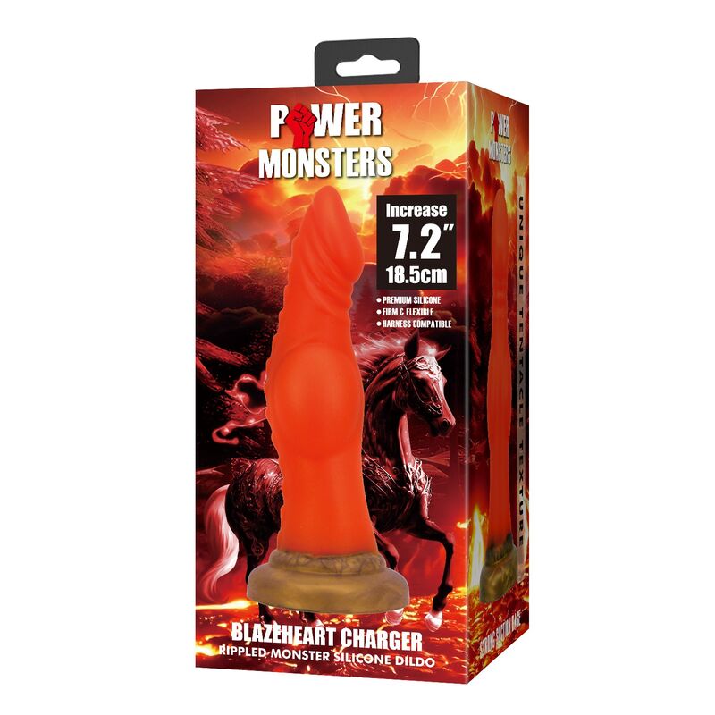 Power Monsters - Blazeheart Charger Fantasy Silicone Dildo 18.5 Cm Ø 4.5 Cm - Image 4