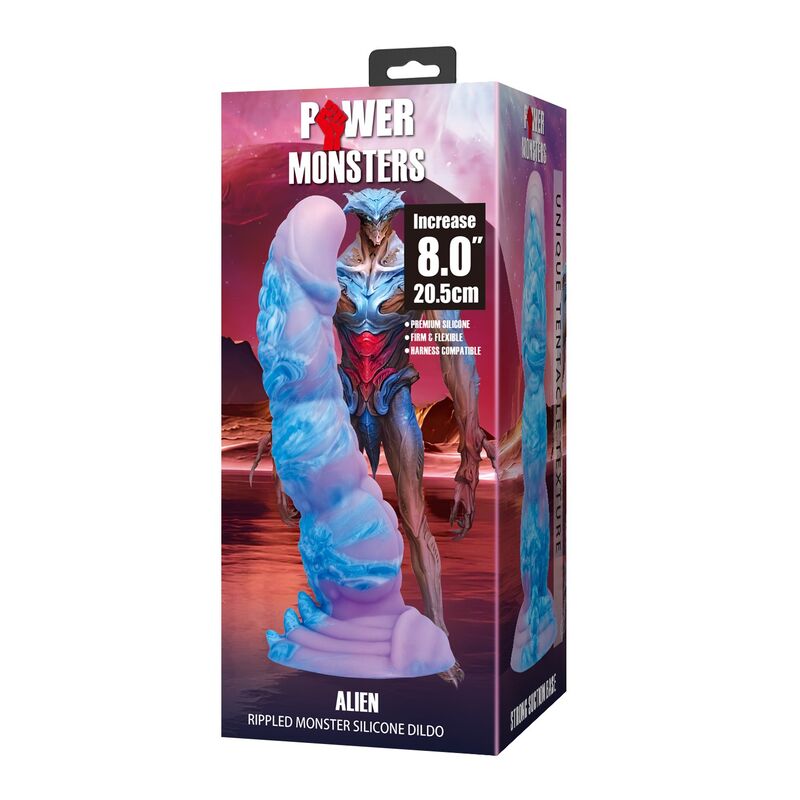 Power Monsters - Alien Fantasy Silicone Dildo 20.5 Cm Ø 4.8 Cm - Image 4
