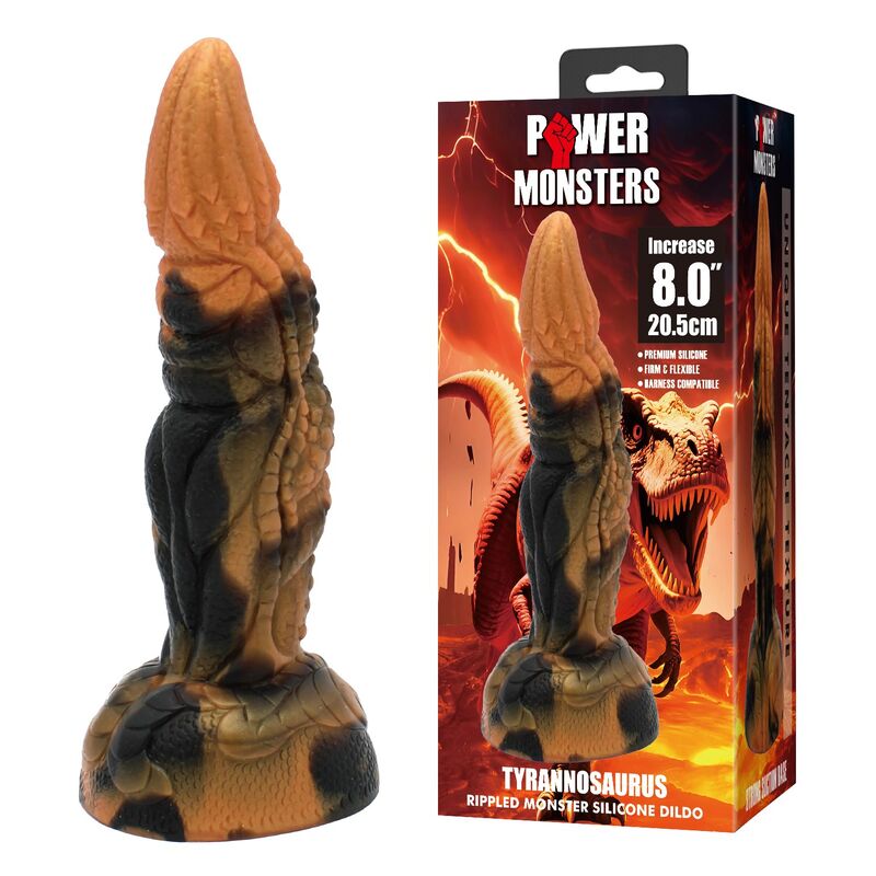 Power Monsters - Tyrannosaurus Bicolor Fantasy Silicone Dildo 20.5 Cm Ø 5 Cm - Image 8