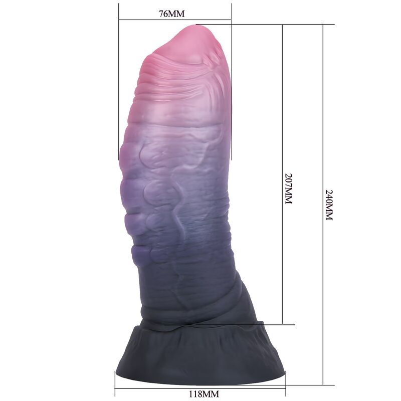 Power Monsters - Dreadful Fiend Bicolor Fantasy Godemichet En Silicone 24 Cm Ø 6 Cm - Image 7