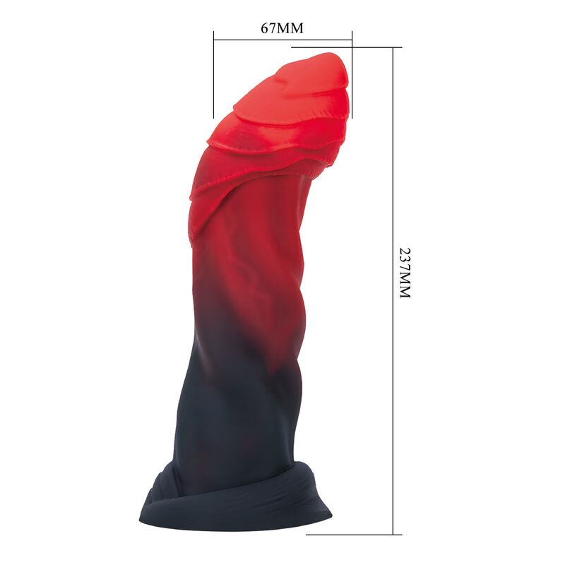 Power Monsters - Goliath Infernal Bicolore Fantasy Godemichet En Silicone 25 Cm Ø 6 Cm - Image 6