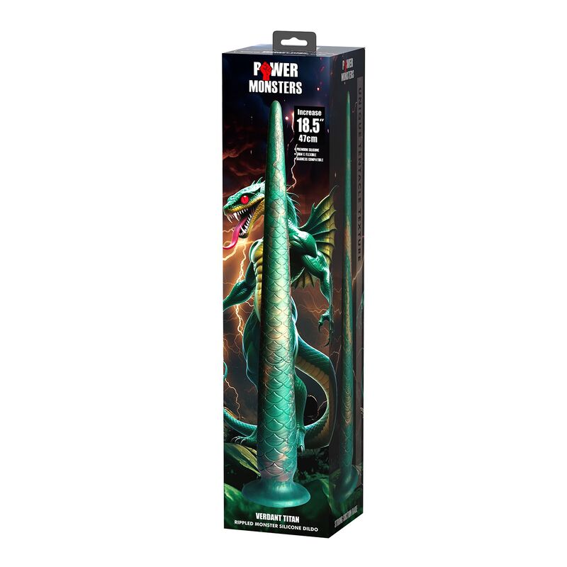 Power Monsters - Wildwyrm Tail Bicolor Fantasy Silicone Dildo 47 Cm Ø 4 Cm - Image 3