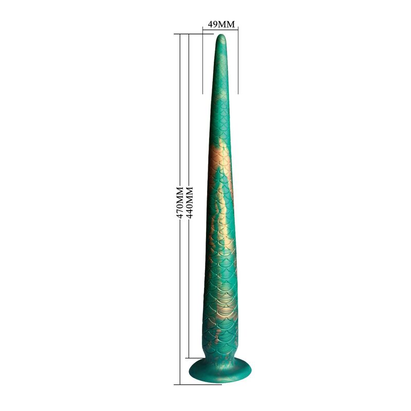 Power Monsters - Wildwyrm Tail Bicolor Fantasy Silicone Dildo 47 Cm Ø 4 Cm - Image 7