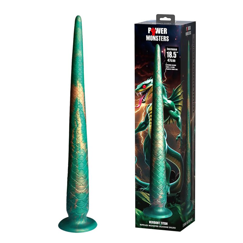 Power Monsters - Wildwyrm Tail Bicolor Fantasy Silicone Dildo 47 Cm Ø 4 Cm - Image 8