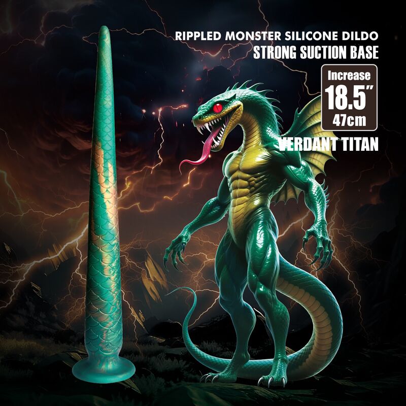 Power Monsters - Wildwyrm Tail Bicolor Fantasy Silicone Dildo 47 Cm Ø 4 Cm - Image 9