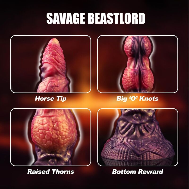 Power Monsters - Savage Beastlord Tricolor Fantasy Godemichet En Silicone 24 Cm Ø 5 Cm - Image 9