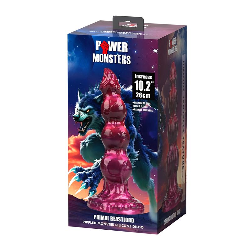 Power Monsters - Primal Beastlord Godemichet En Silicone Translucide Rose Fantastique 26 Cm Ø 5 Cm - Image 8