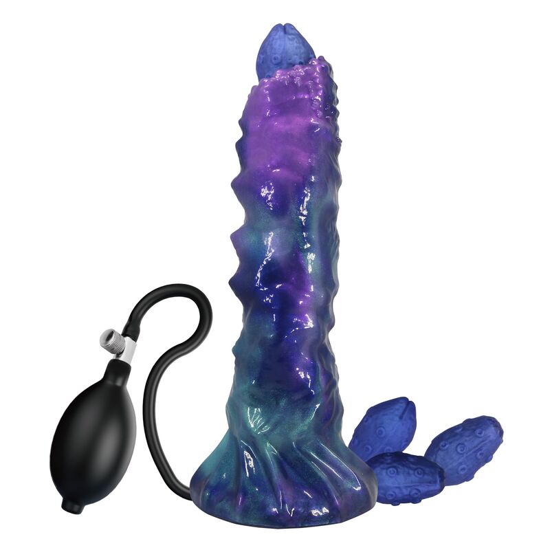 Power Monsters - Duskwaker Sentinel Gonflable Tricolor En Silicone, 23 Cm Ø 5 Cm