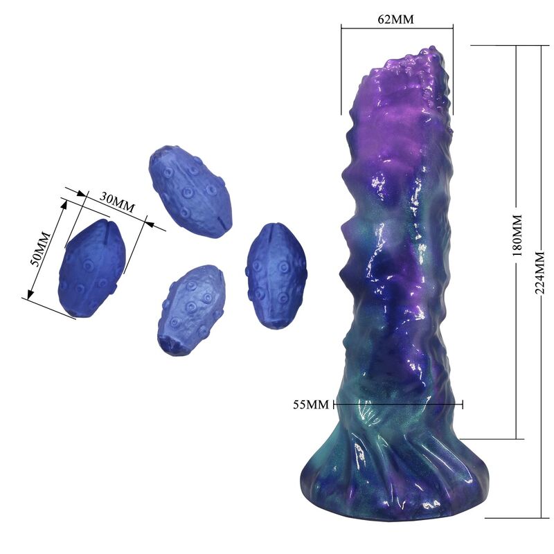 Power Monsters - Duskwaker Sentinel Gonflable Tricolor En Silicone, 23 Cm Ø 5 Cm - Image 8