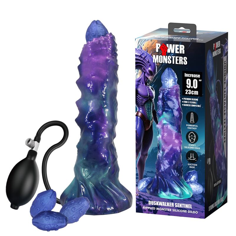 Power Monsters - Duskwaker Sentinel Gonflable Tricolor En Silicone, 23 Cm Ø 5 Cm - Image 9