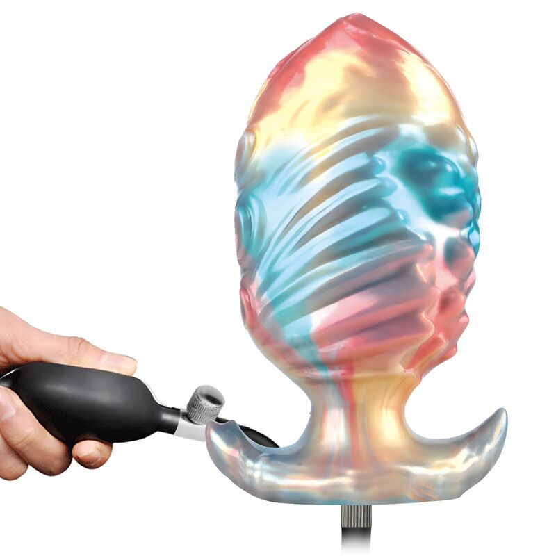 Power Monsters - Plug Anal Gonflable Tricolor Ebon Leviathan 18 Cm - Image 5