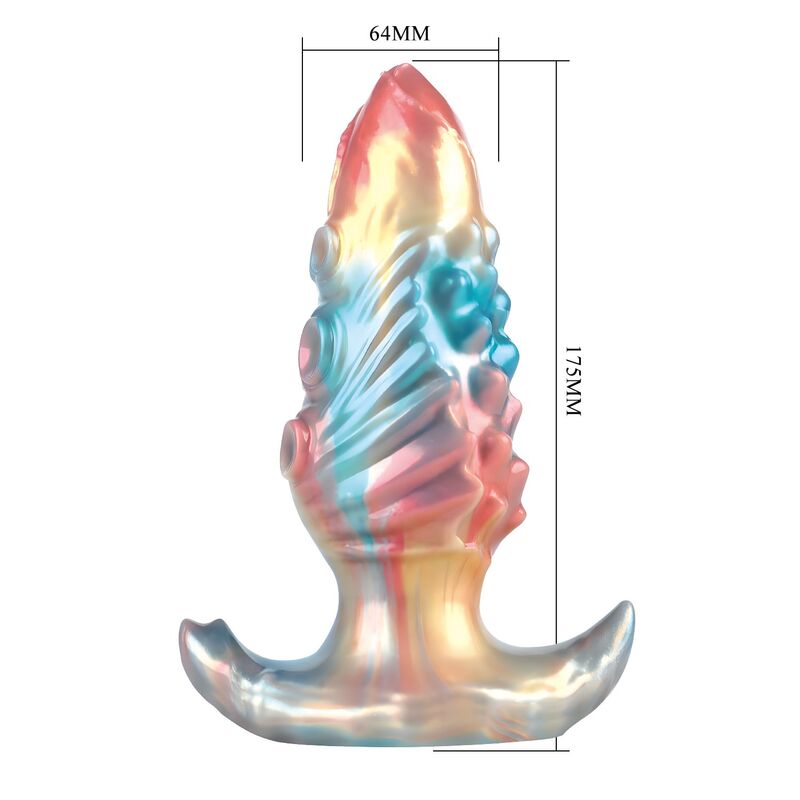 Power Monsters - Plug Anal Gonflable Tricolor Ebon Leviathan 18 Cm - Image 9