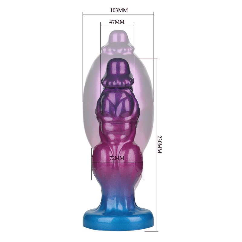 Power Monsters - Rift Titan Bicolore Gonflable En Silicone Fantastique 24 Cm Ø 5 Cm - Image 6