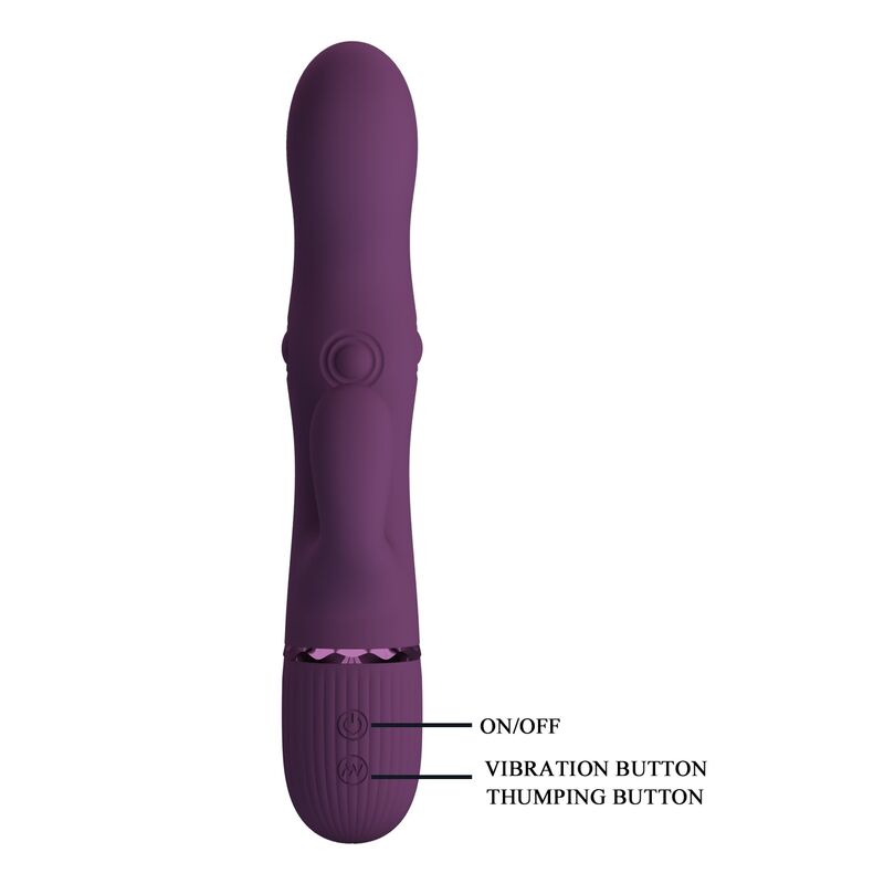 Pretty Love - Zach Vibrateur Lapin Rechargeable À Pousser 5+5 Fonctions - Image 5