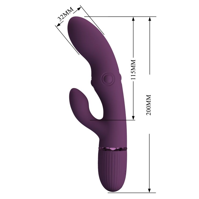 Pretty Love - Zach Vibrateur Lapin Rechargeable À Pousser 5+5 Fonctions - Image 11