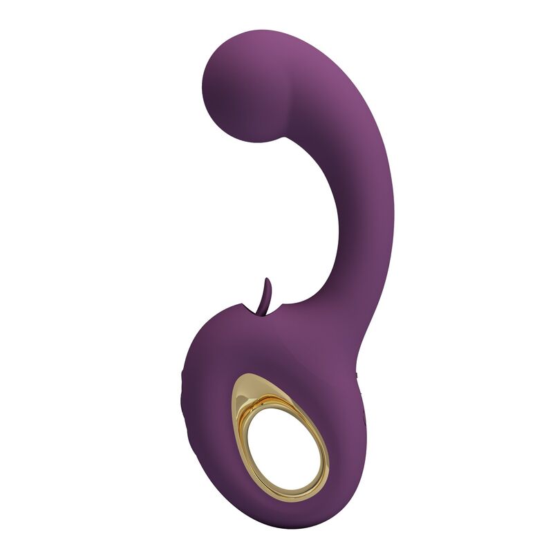 Pretty Love - Brynnlee Rechargeable Vibrator With Oral Stimulator 10 Vibrations & 5 Licking Functions Purple - Image 4