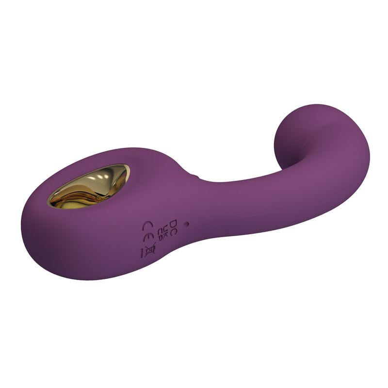 Pretty Love - Brynnlee Rechargeable Vibrator With Oral Stimulator 10 Vibrations & 5 Licking Functions Purple - Image 6