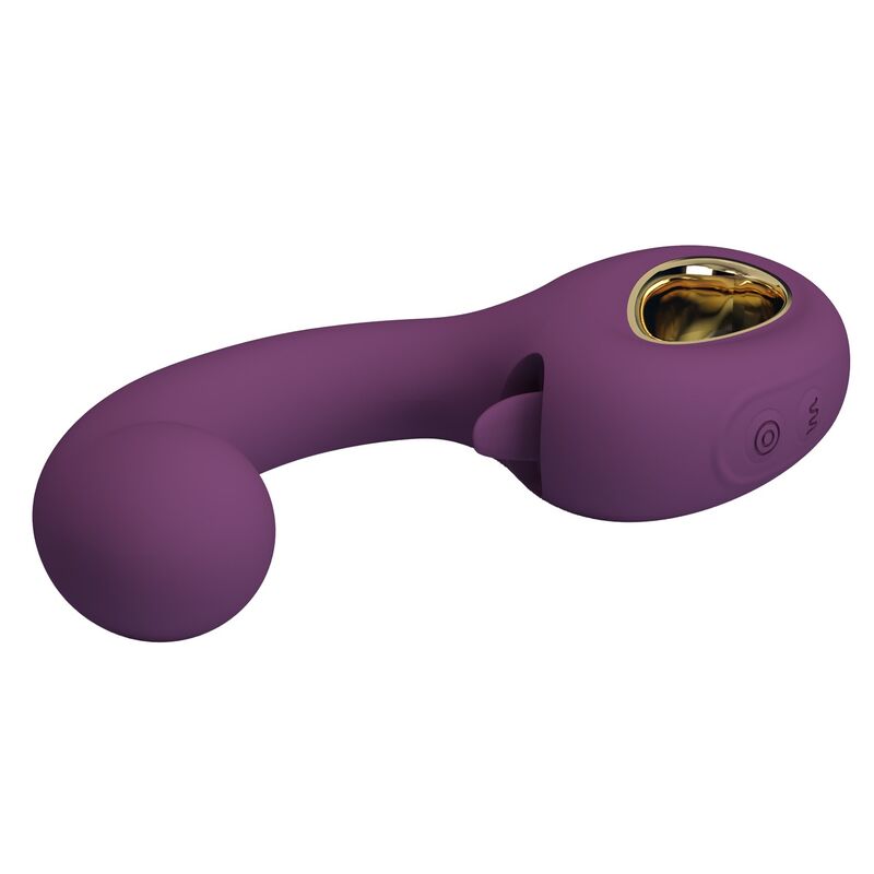Pretty Love - Brynnlee Rechargeable Vibrator With Oral Stimulator 10 Vibrations & 5 Licking Functions Purple - Image 7