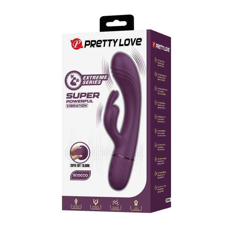 Pretty Love - Rocco Vibrateur Lapin Rechargeable 10 Fonctions Violet - Image 4