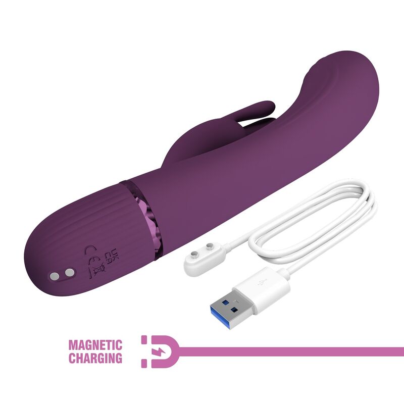 Pretty Love - Rocco Vibrateur Lapin Rechargeable 10 Fonctions Violet - Image 10