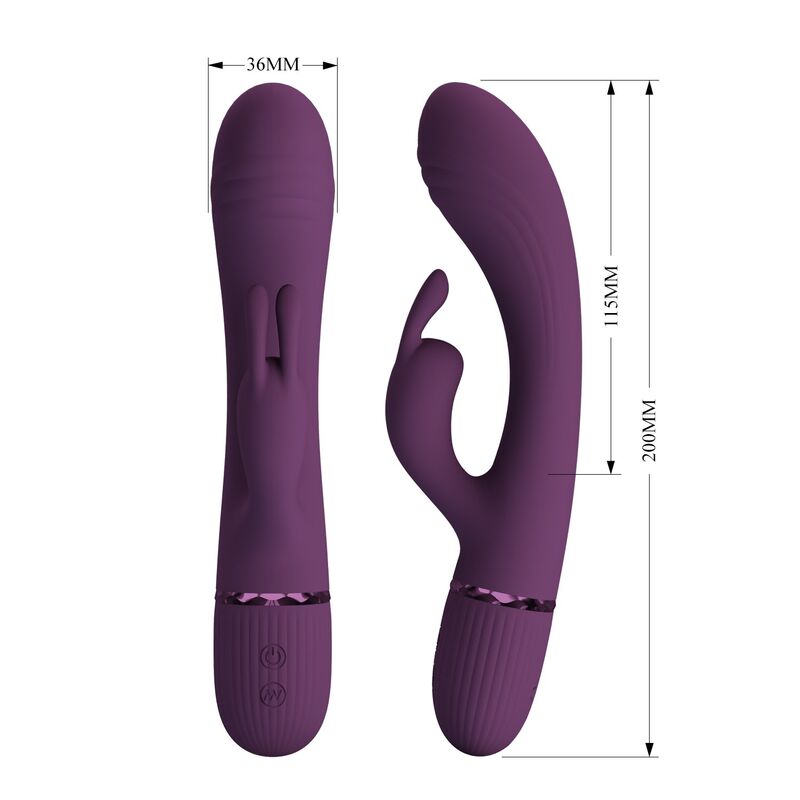 Pretty Love - Rocco Vibrateur Lapin Rechargeable 10 Fonctions Violet - Image 11