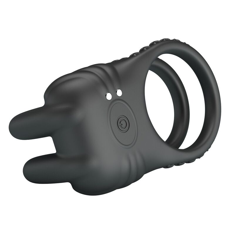 Pretty Love - Sini Anneau Pénis Vibrant Rechargeable 10 Fonctions Noir - Image 8