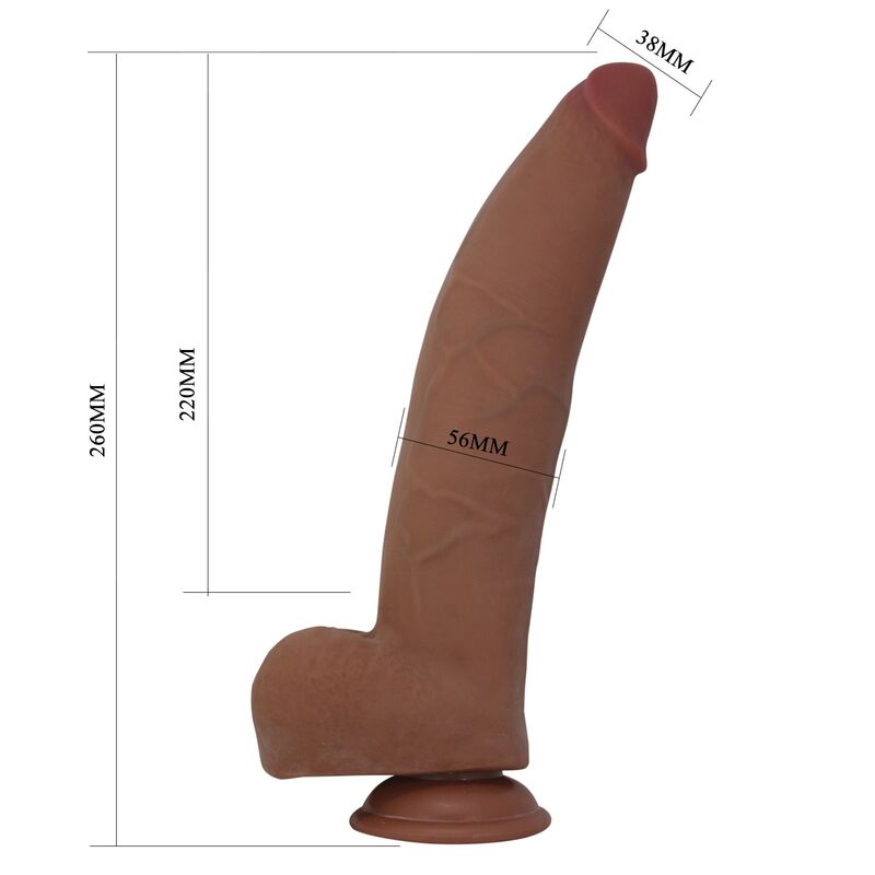 Pretty Love - Ulric Realistic Flexible Dildo 26 Cm Ø 5.5 Cm Tpe Brown - Image 6