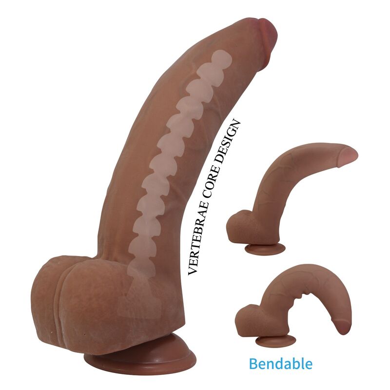 Pretty Love - Ulric Realistic Flexible Dildo 26 Cm Ø 5.5 Cm Tpe Brown - Image 7