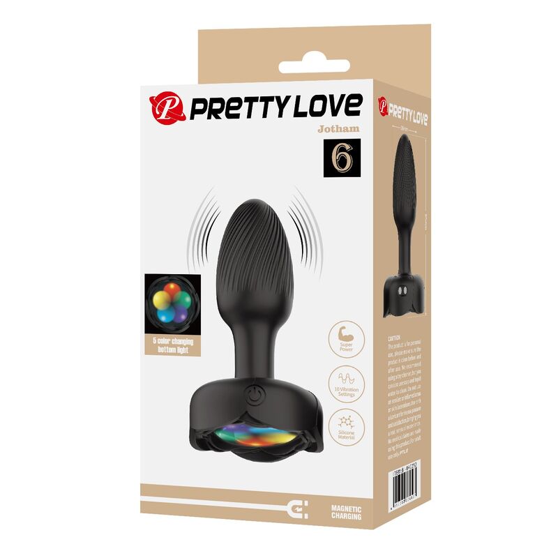 Pretty Love - Plug Anal Vibrant Rechargeable 10 Modes Noir - Image 3