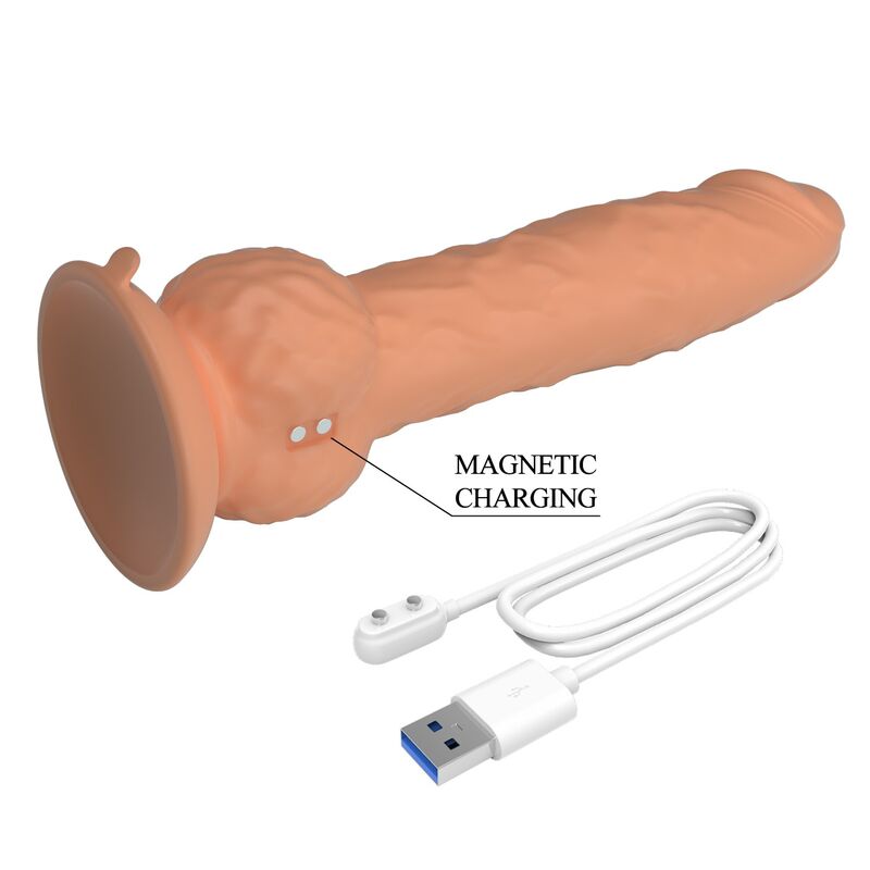 Pretty Love - Eren Thrusting Vibrating Dildo 20.5 Cm Ø 4.5 Cm Natural - Image 8