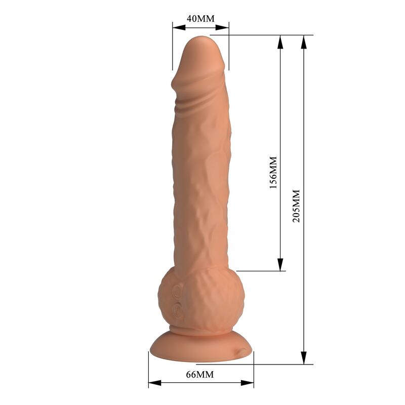 Pretty Love - Eren Thrusting Vibrating Dildo 20.5 Cm Ø 4.5 Cm Natural - Image 9