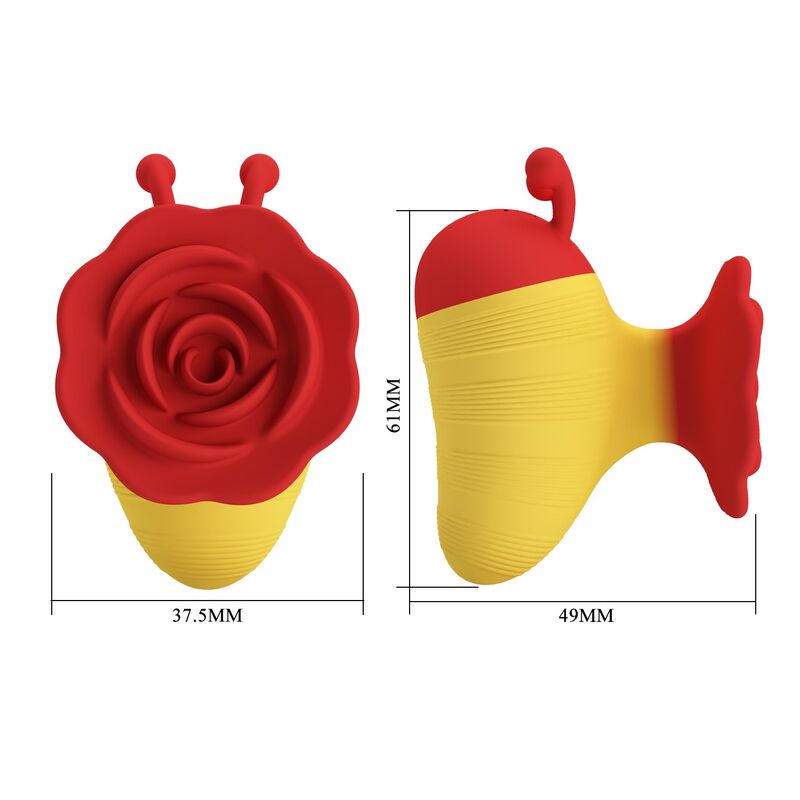 Pretty Love - Little Bee Stimulateur Clitorial Rechargeable 7 Modes Rouge/Jaune - Image 9