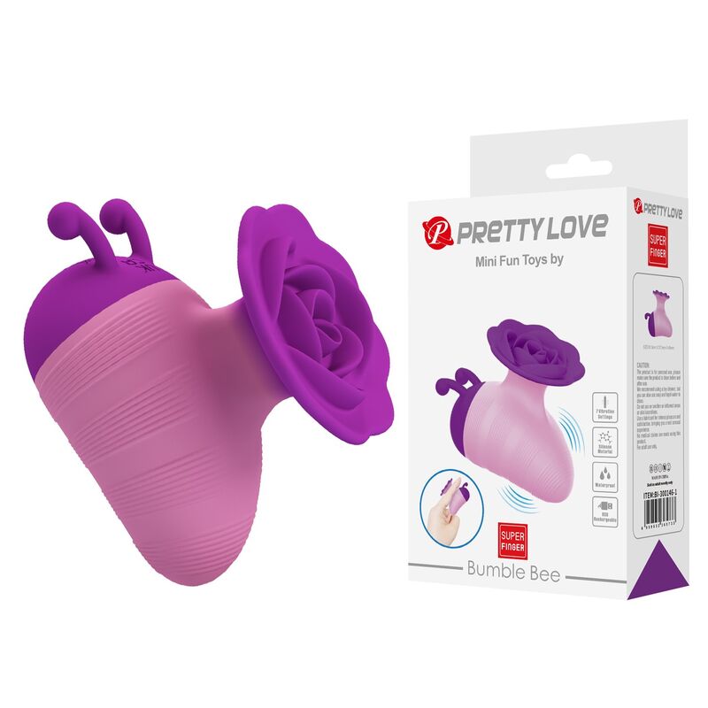 Pretty Love - Little Bee Stimulateur Clitorial Rechargeable 7 Modes Rose-Violet - Image 12