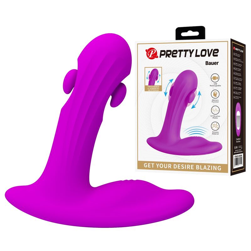 Pretty Love - Bauer Masseur De Prostate Rechargeable 12 Modes Violet - Image 11