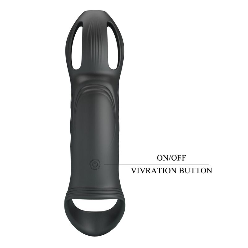 Pretty Love - Craig Anneau Pénis Vibrant Rechargeable Noir - Image 9