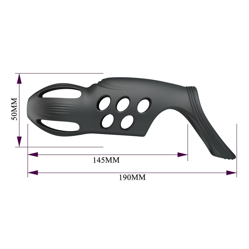 Pretty Love - Craig Anneau Pénis Vibrant Rechargeable Noir - Image 10