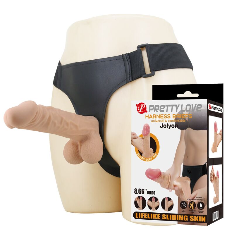 Pretty Love - Jolyon Harness With Flexible Dildo 22 Cm Ø 4.8 Cm Natural - Image 8