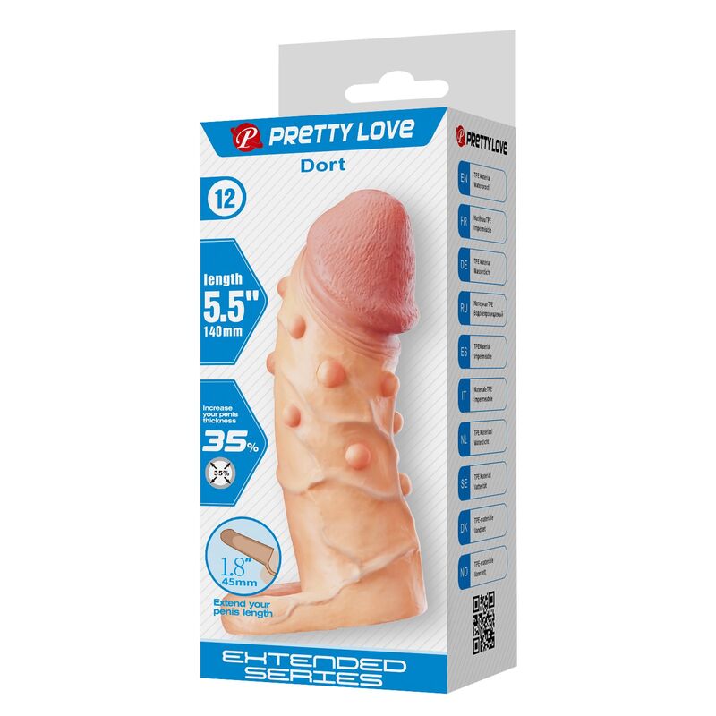 Pretty Love - Manchon D'Extension Pénienne Dort 14 Cm Ø 4 Cm Naturel - Image 4