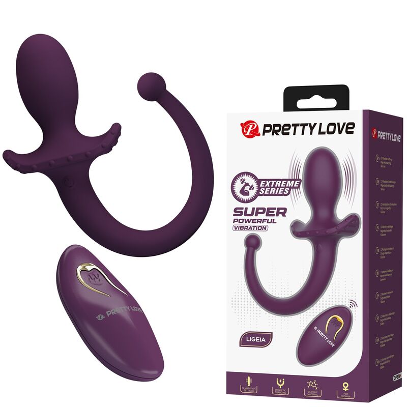 Pretty Love - Lioea Vibrating Anal Plug With Tail 12 Functions Purple Remote Control - Image 3