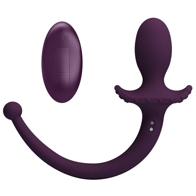 Pretty Love - Lioea Vibrating Anal Plug With Tail 12 Functions Purple Remote Control - Image 4