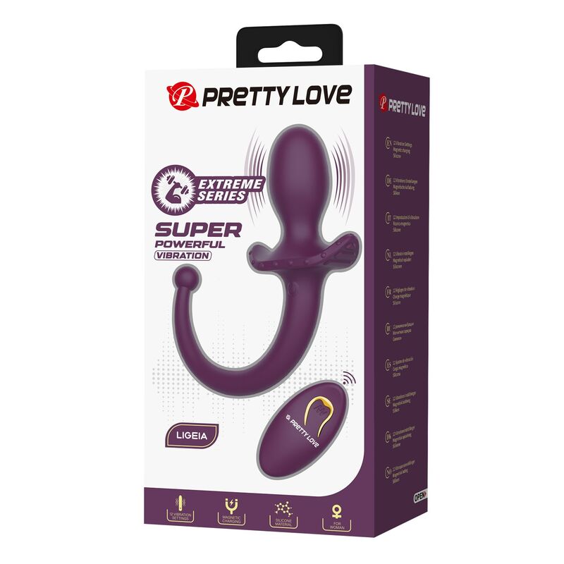 Pretty Love - Lioea Vibrating Anal Plug With Tail 12 Functions Purple Remote Control - Image 5