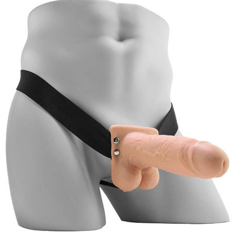Fetish Fantasy Series - Realistic Vibrating Hollow Strap On With Balls 17.8 Cm - Image 4