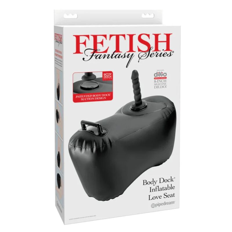 FETISH FANTASY SERIES - BODY DOCK SIÈGE GONFLABLE AVEC GODEMICHET 69,2 CM NOIR - Image 8
